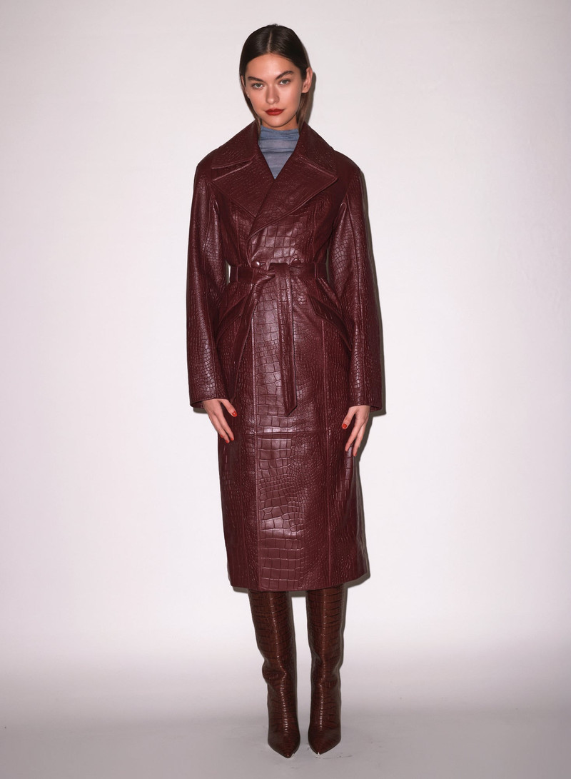Croc Leather Trench 7