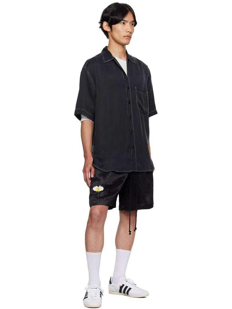 Song for the Mute Black S/S Oversized Shirt outlook