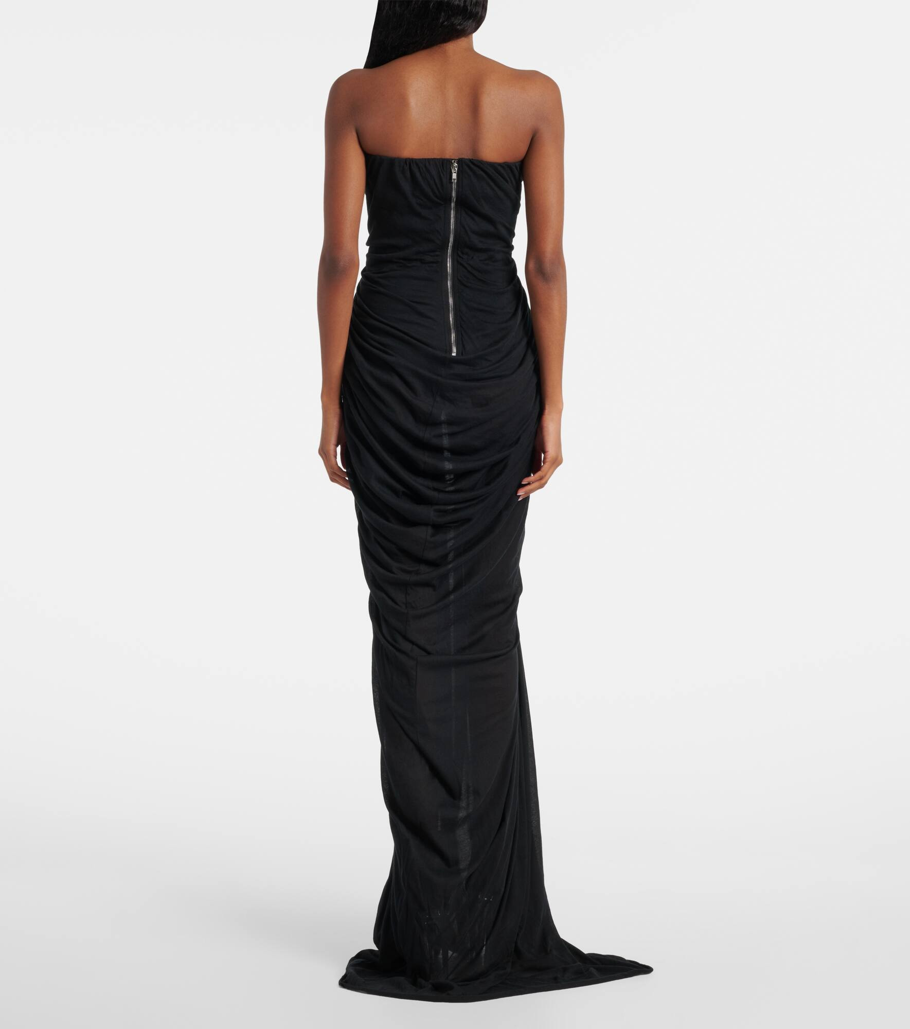 Radiance gathered cotton bustier gown - 3