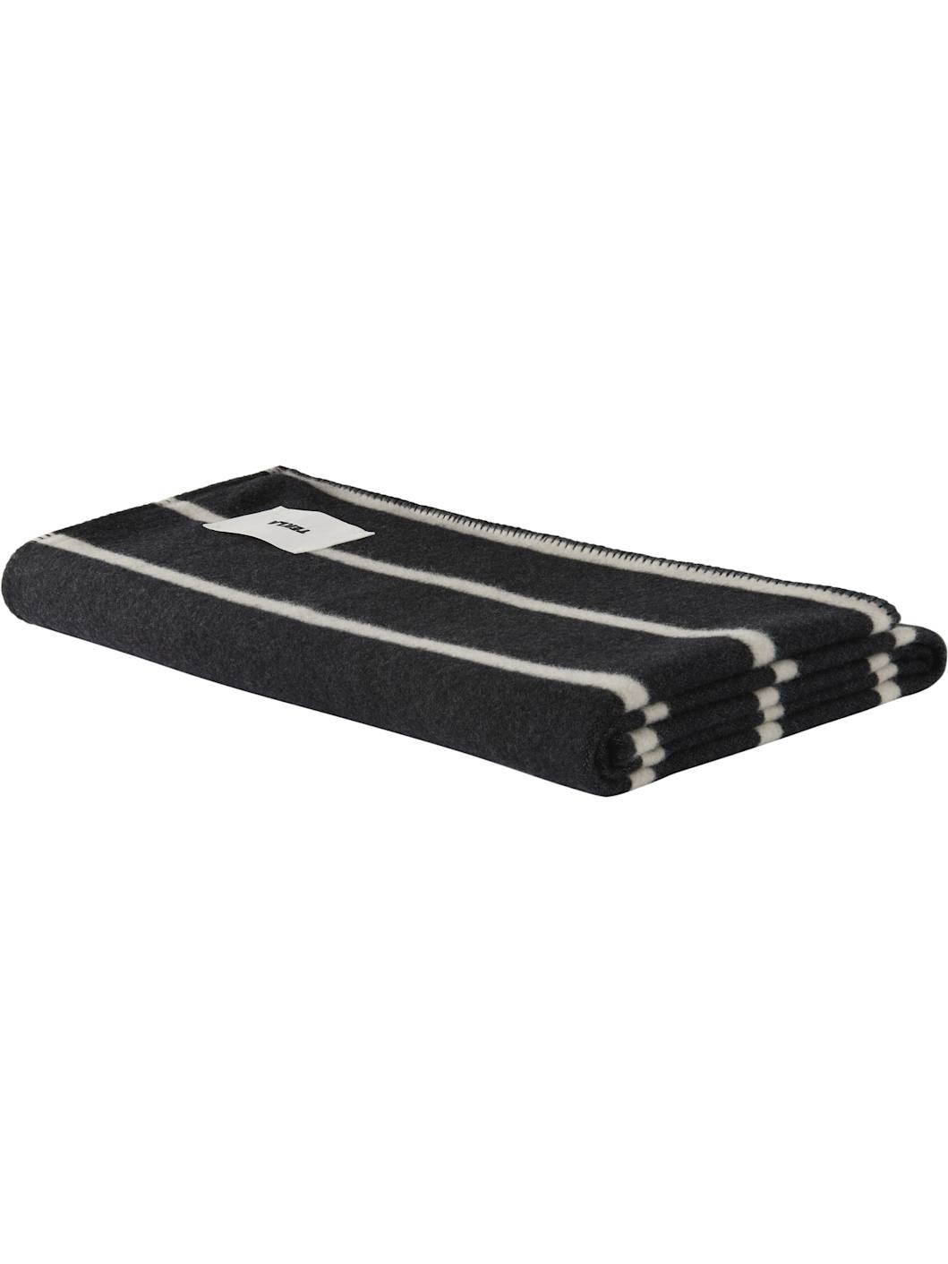 Black & Off-White Lambswool Blanket - 2