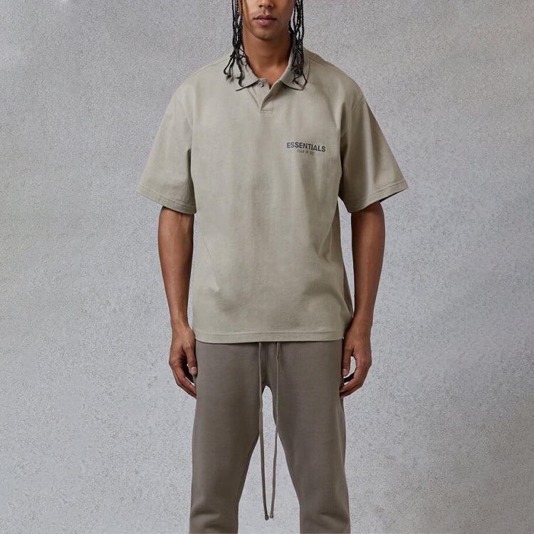 Fear of God Essentials FW20 Logo Polo Shirt 'Olive' FOG-FW20-199 - 4