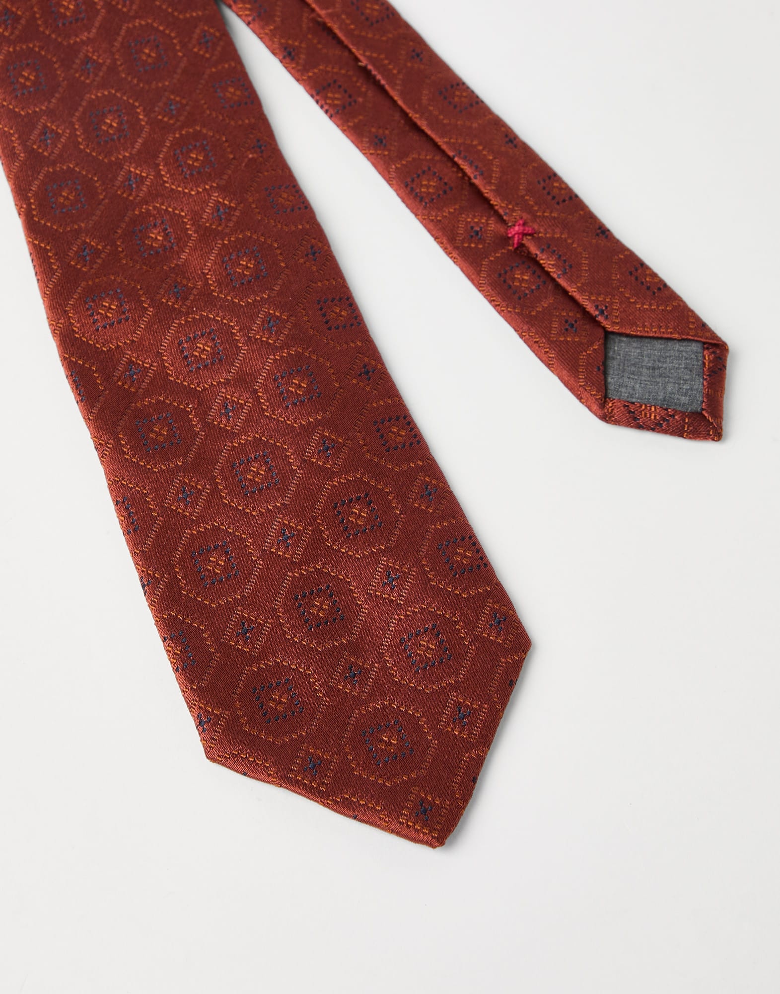 Silk tie with geometric pattern - 2