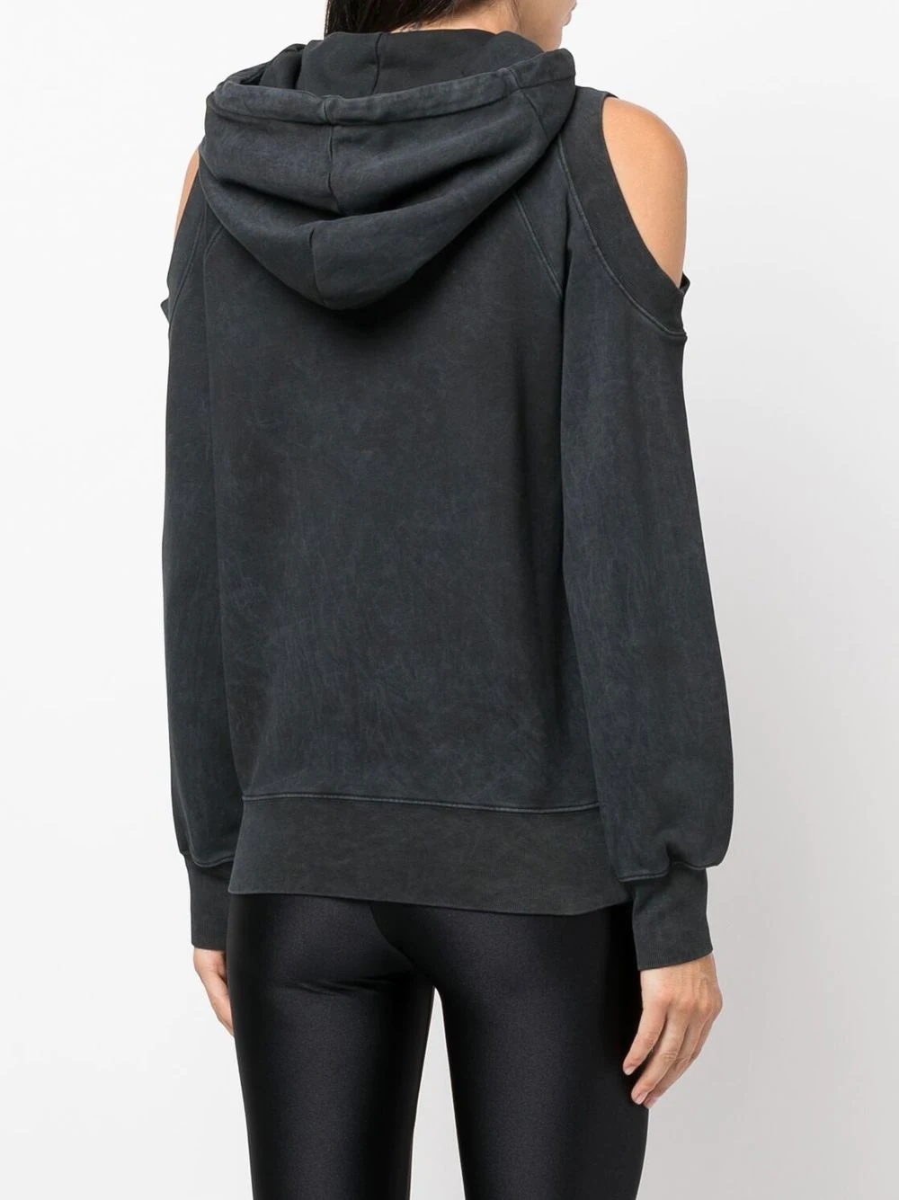 cut-out sleeve hoodie - 4