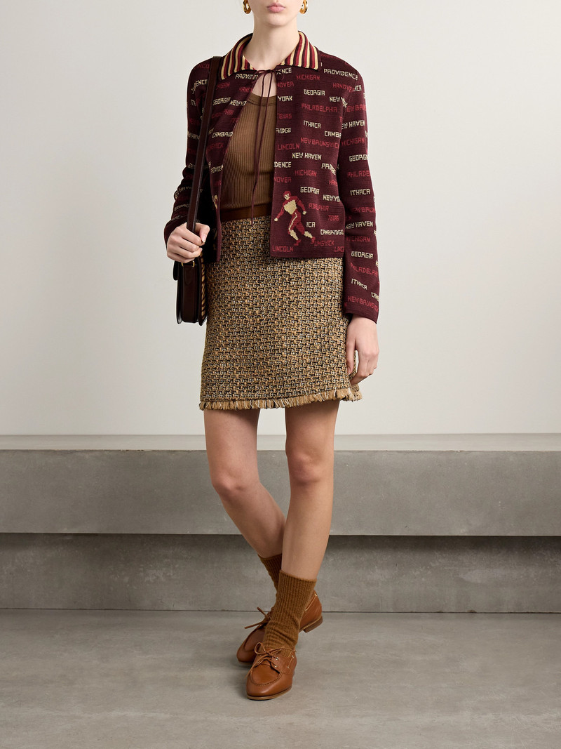 BODE Gridiron Cotton-jacquard Cardigan outlook