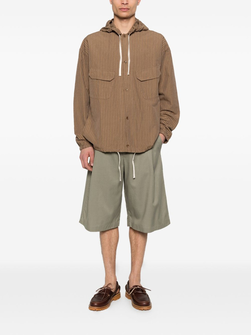 A KIND OF GUISE stripe-pattern hooded shirt jacket outlook