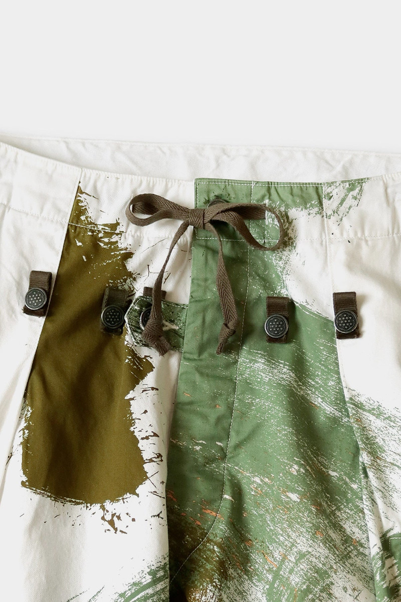 Kapital COMBED BURBERRY BRUSH-CAMO EASY PANTS - WHITE outlook