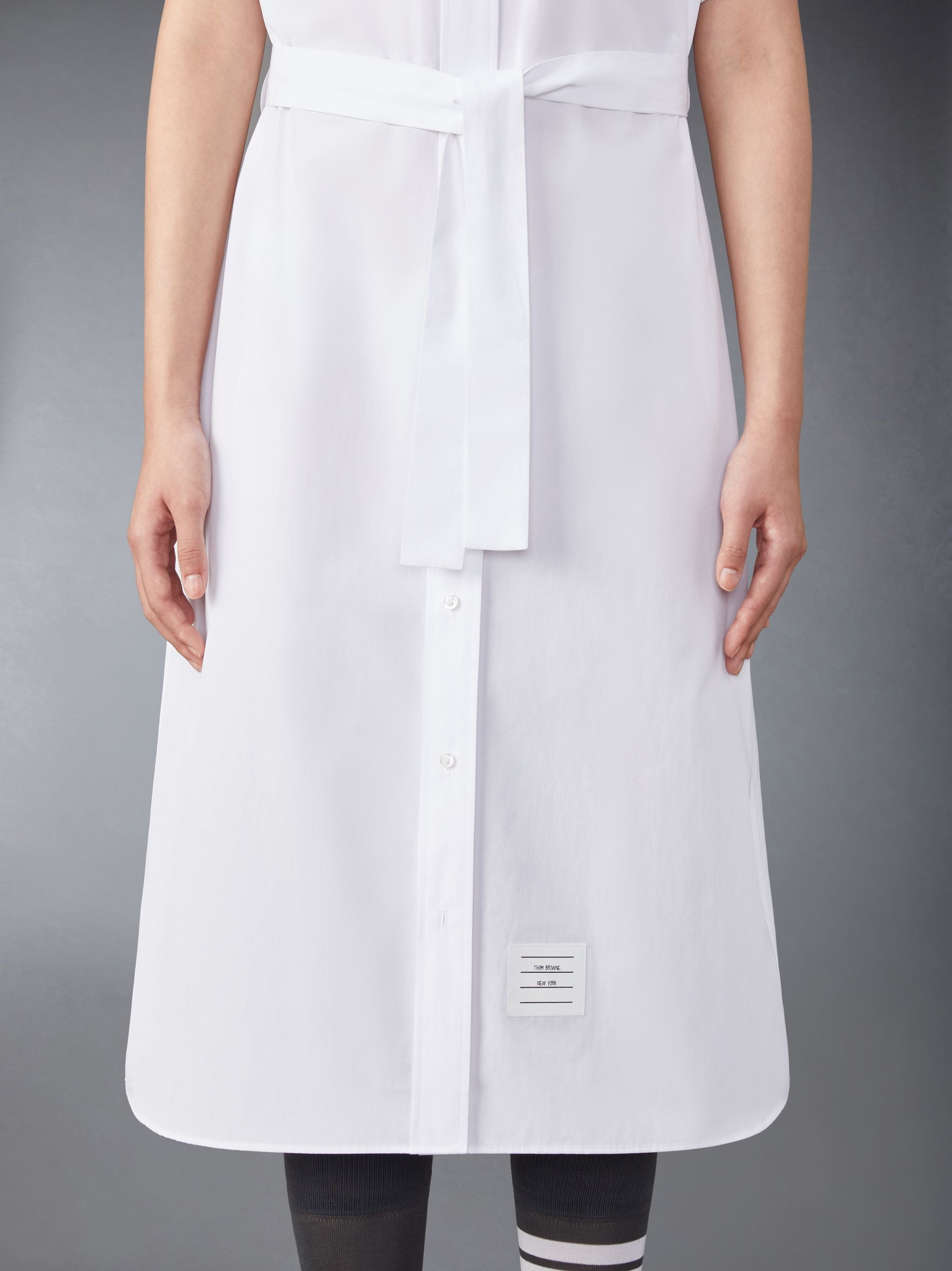cotton midi shirt dress - 5