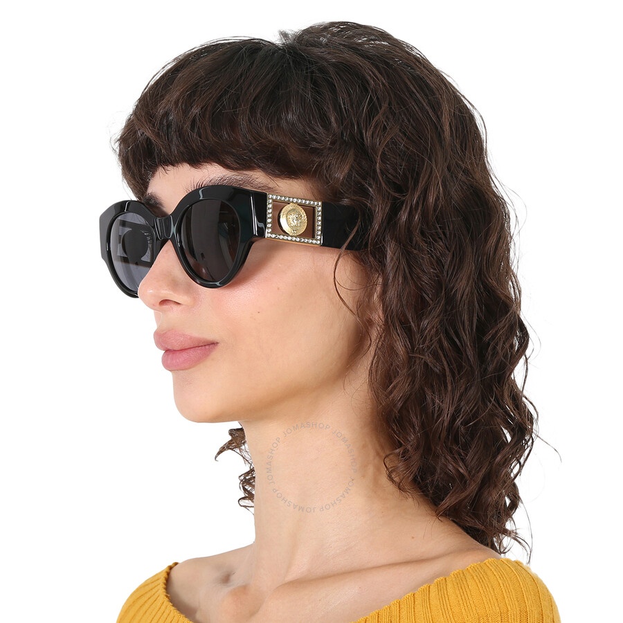 Versace Dark Grey Round Ladies Sunglasses VE4438BF GB1/87 52 - 2