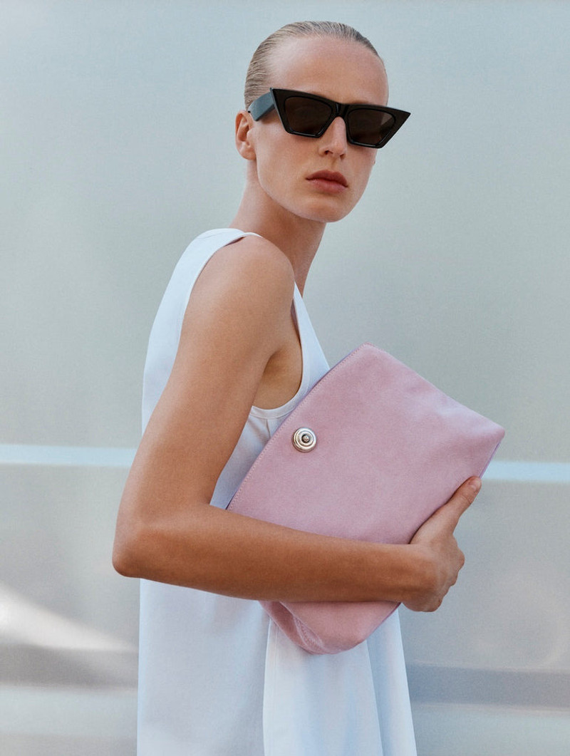 PUSHLOCK POUCH PINK SUEDE 3