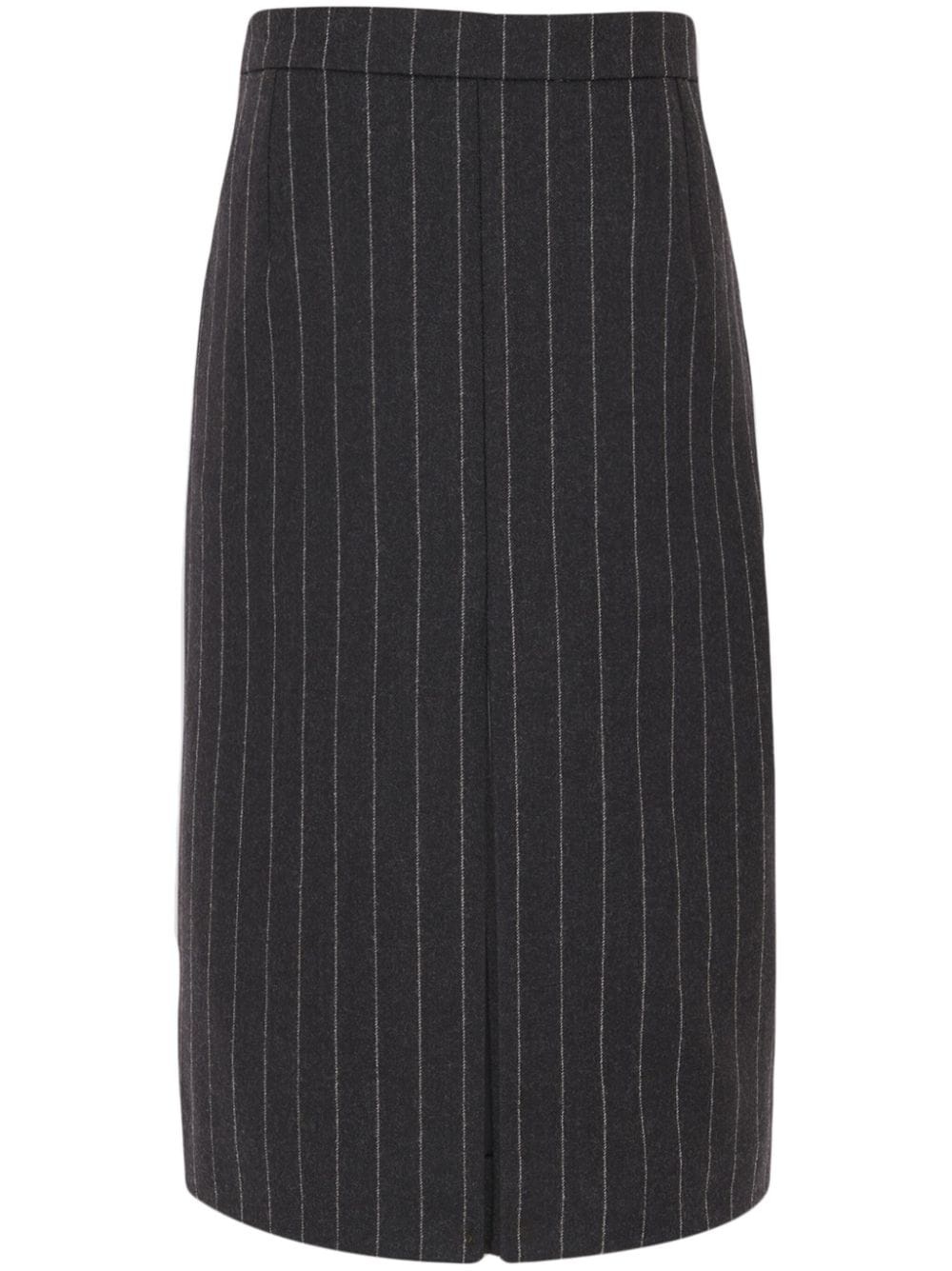 pinstriped pencil skirt - 1