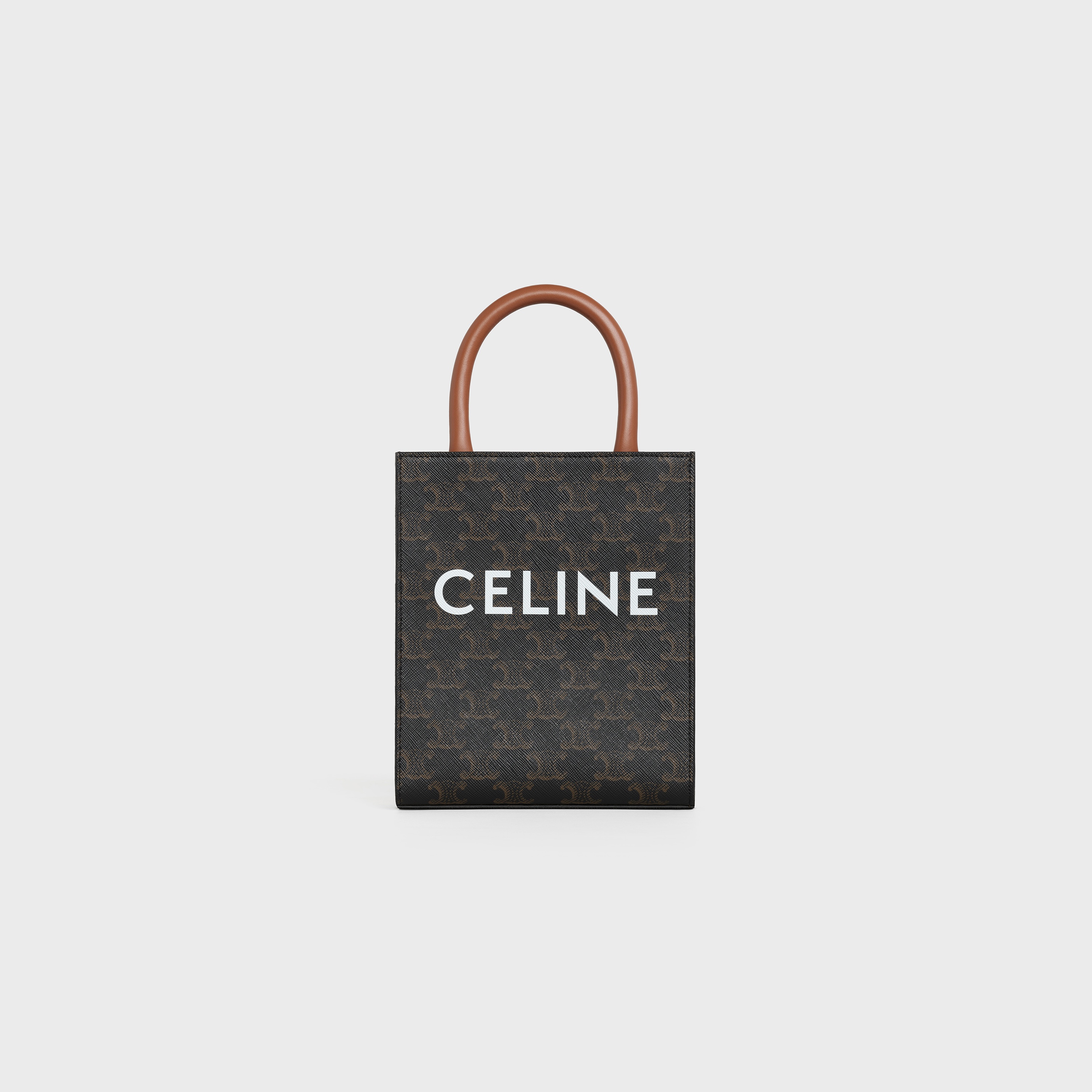 Mini Vertical Cabas in Triomphe Canvas and calfskin with Celine print - 1