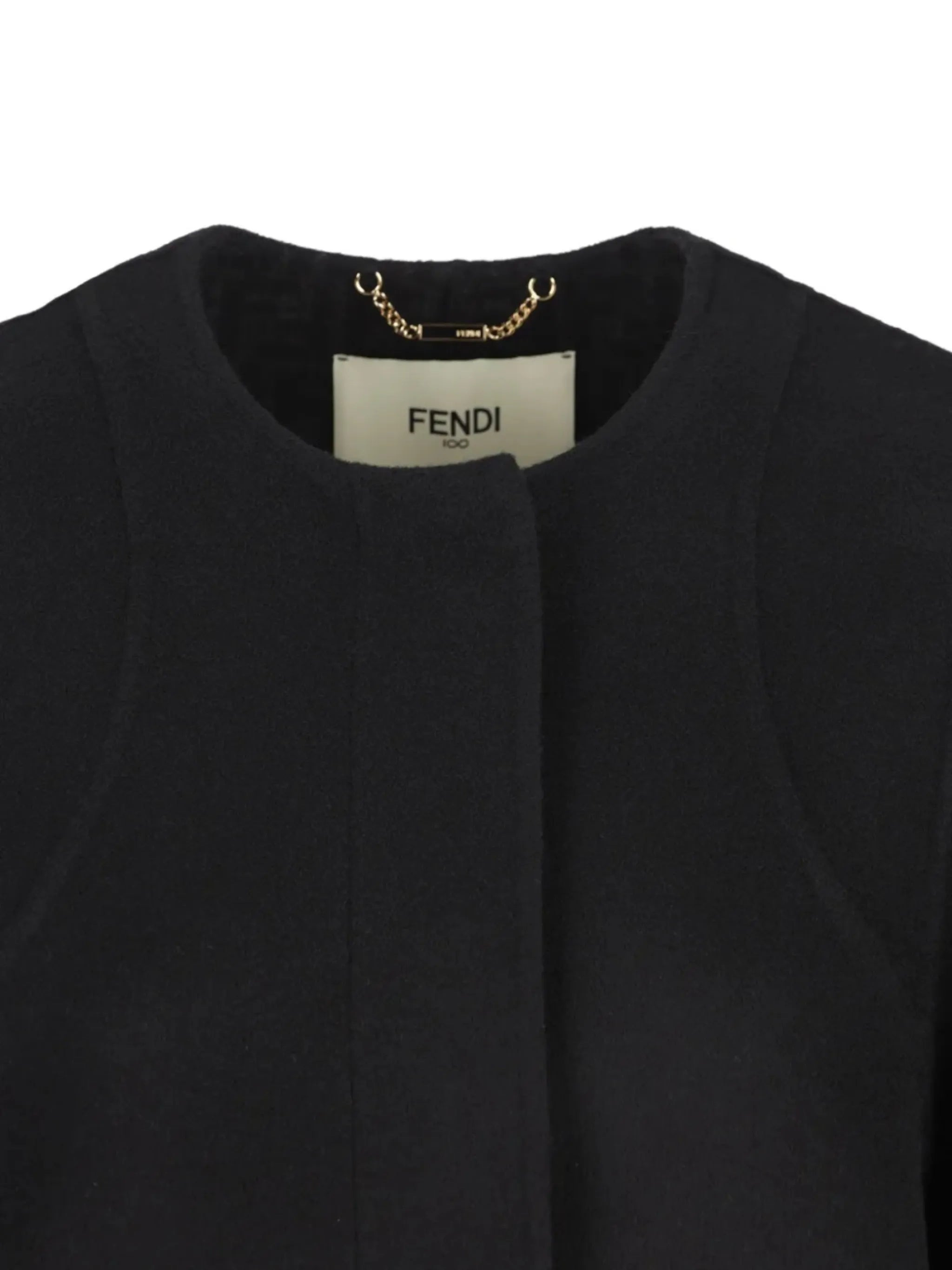 Fendi Puff-sleeve Velvet-pocket Coat - 3