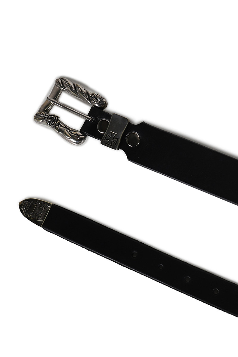 CLASSIC ROSE BUCKLE BELT / BLK 5