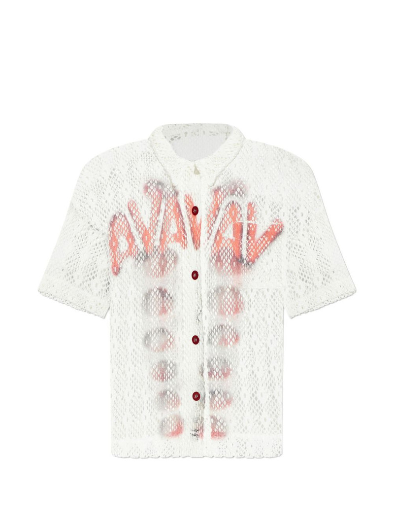 mesh button shirt 1