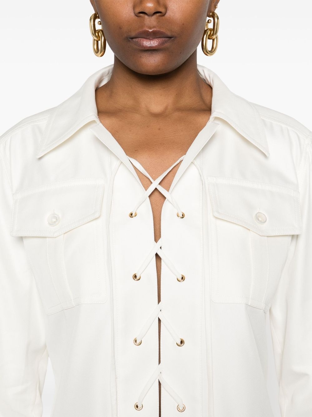 crossover-drawstring tunic - 5