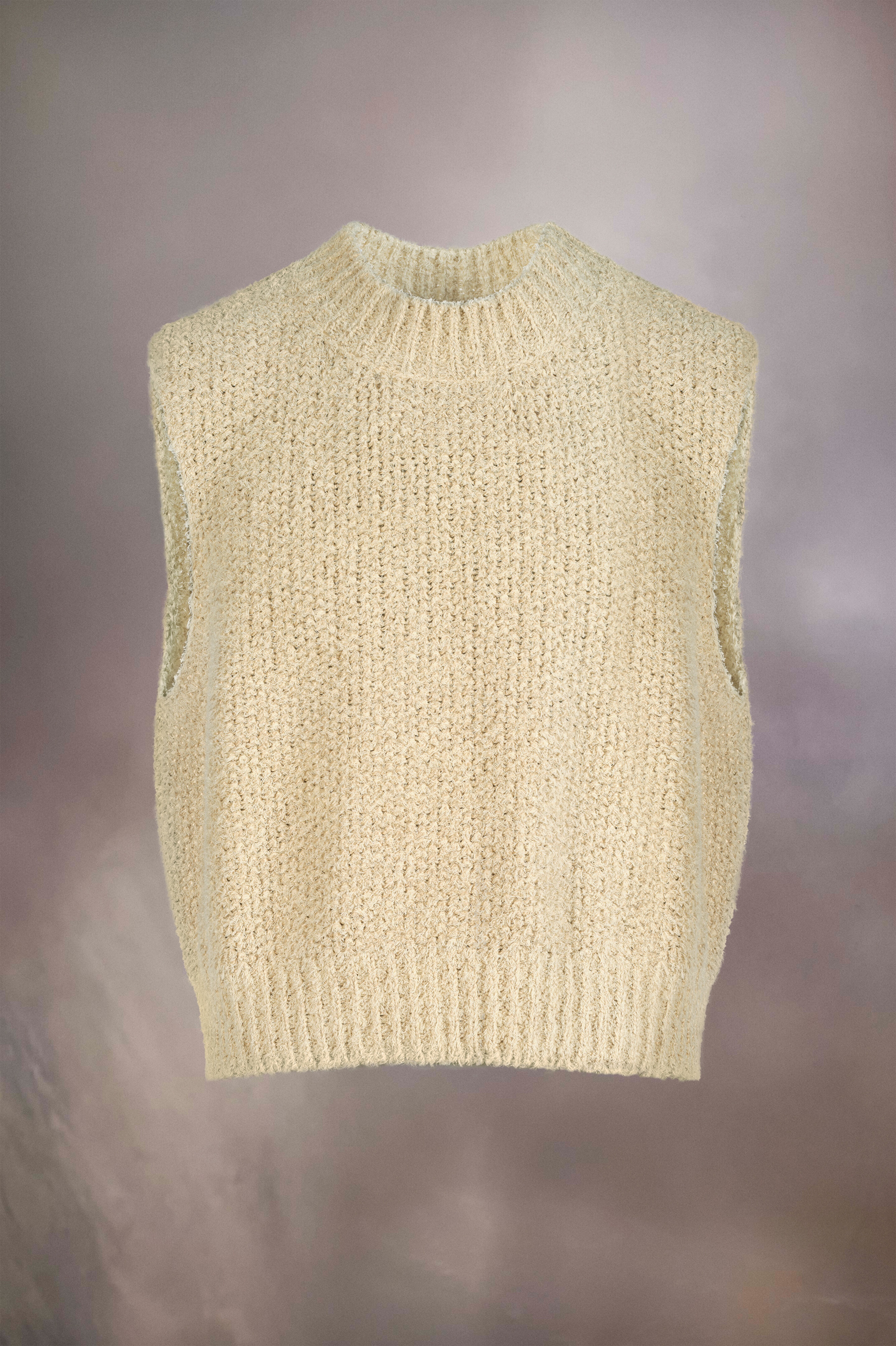 Knit sleeveless sweater - 1