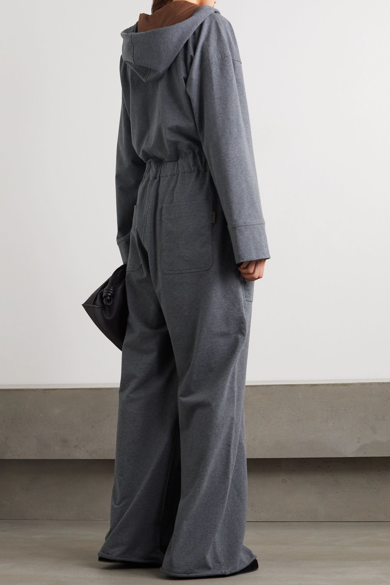 Oversized hooded cotton-blend jersey jumpsuit - 3