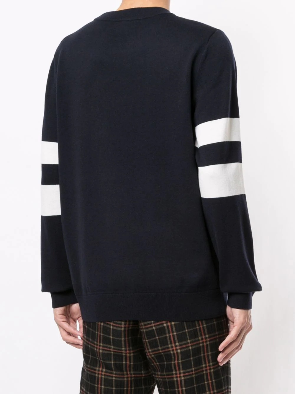 striped logo pullover - 4