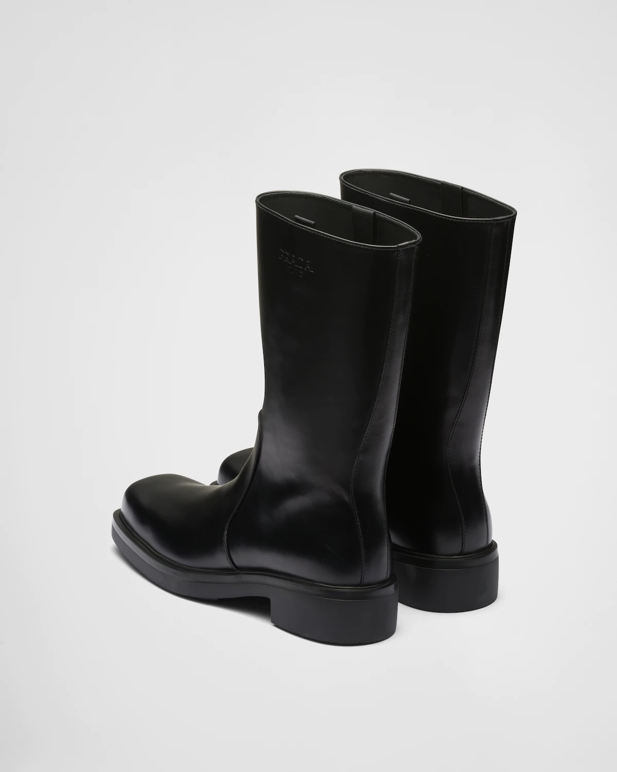 Brushed leather stovepipe boots - 5