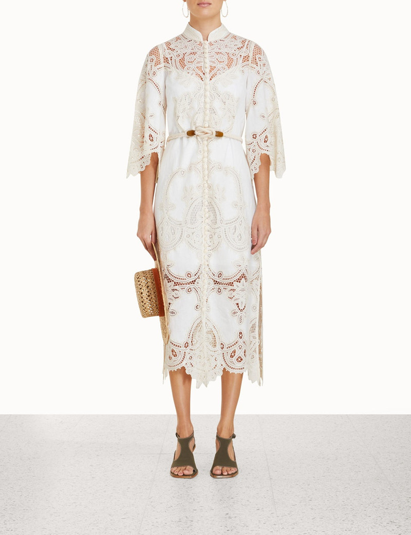 Zimmermann TIGGY EMBROIDERED SHIRT DRESS - 5277DTIGIVNA | REVERSIBLE