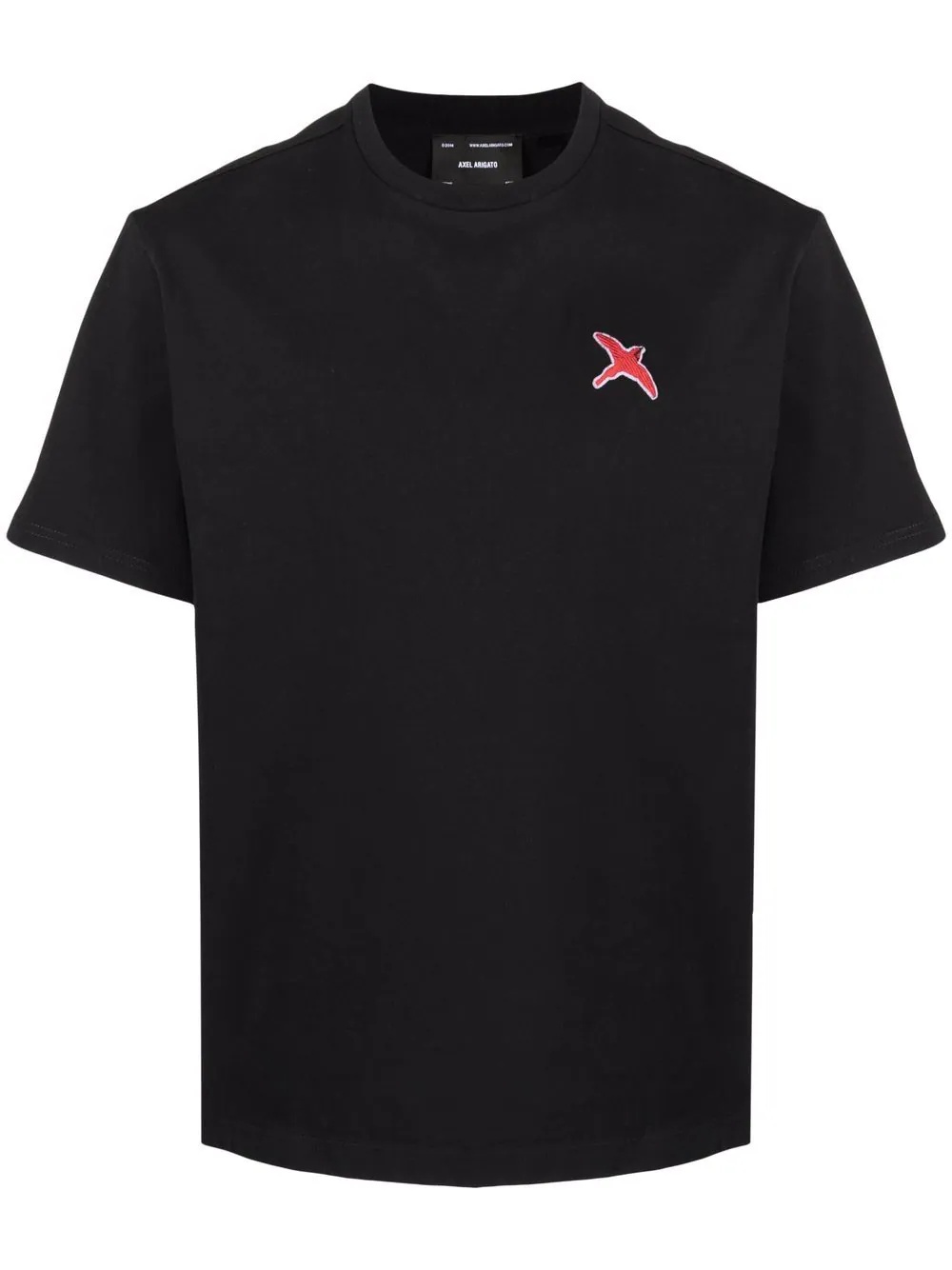 bird-embroidered organic cotton T-shirt - 1