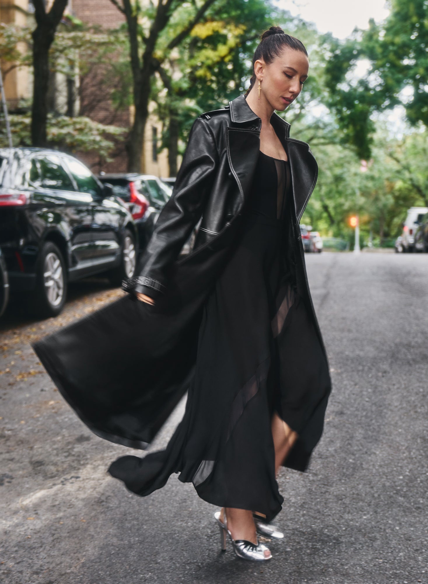 Leather Trench Coat - 5