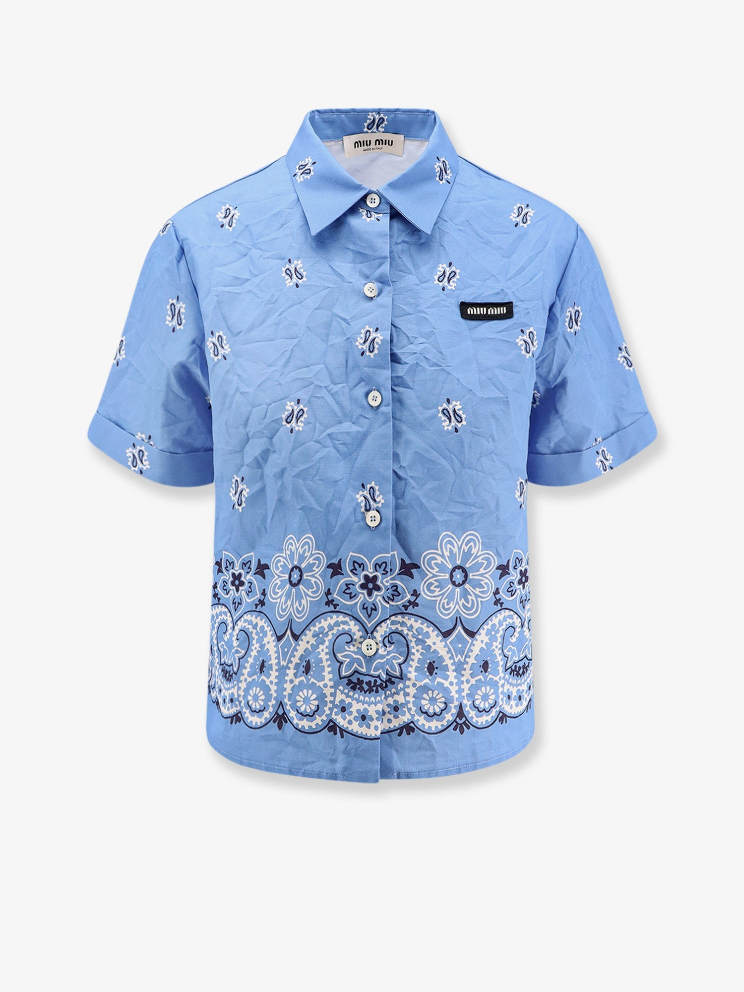 BANDANA COTTON AND LINEN SHIRT - 1