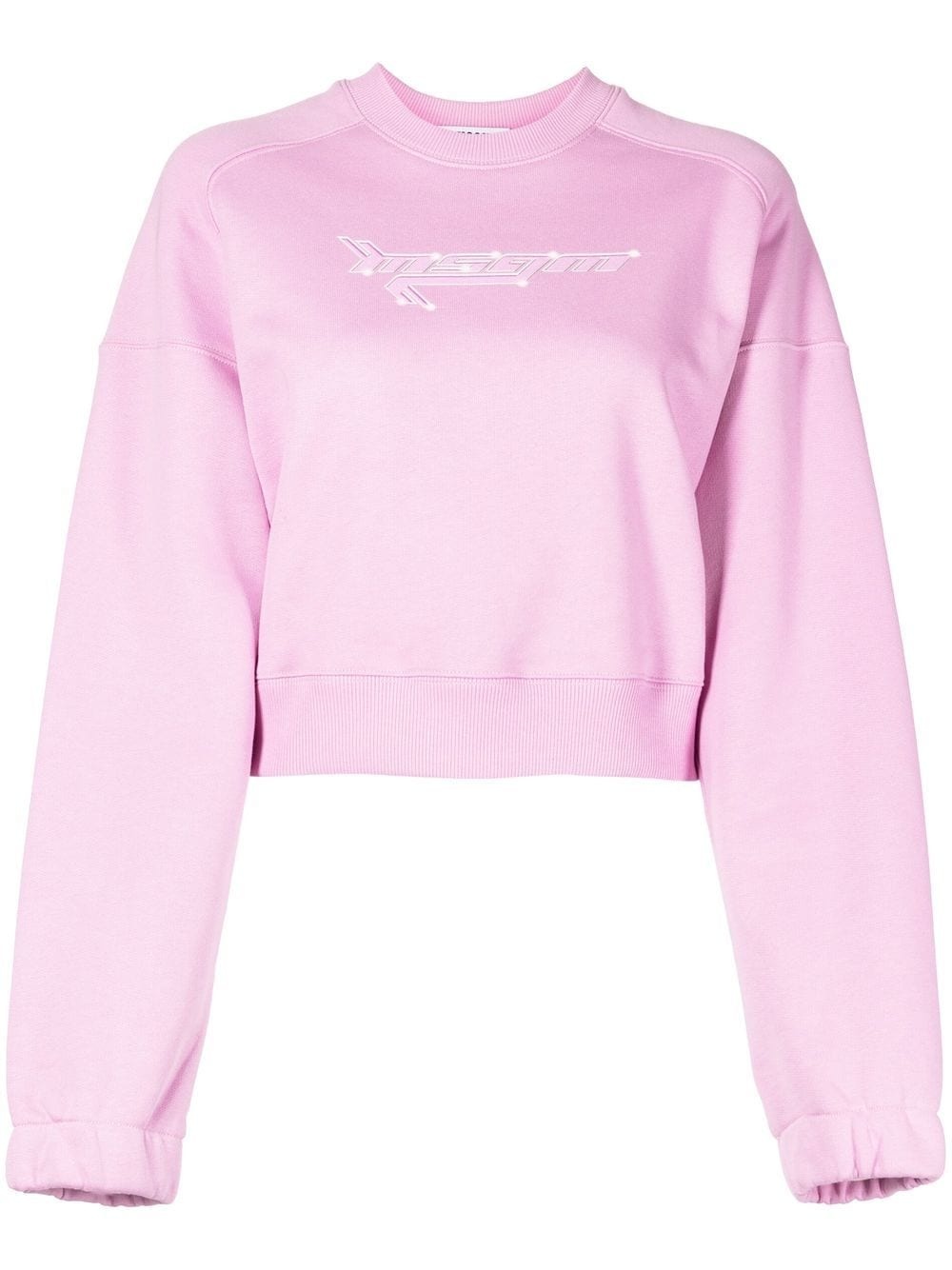 logo-print crew neck sweatshirt - 1
