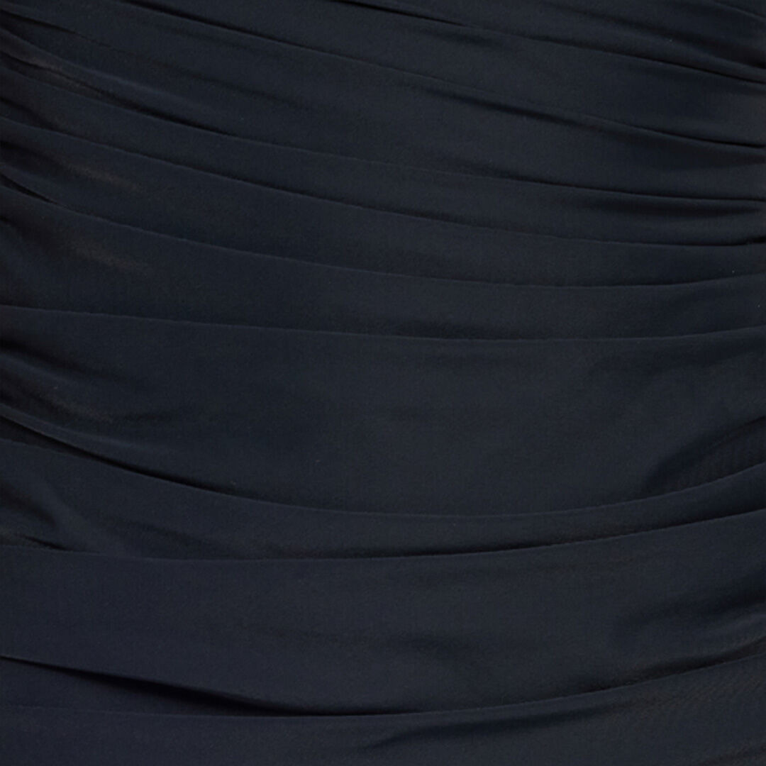 Black Mini Dress With Ruffles - 5