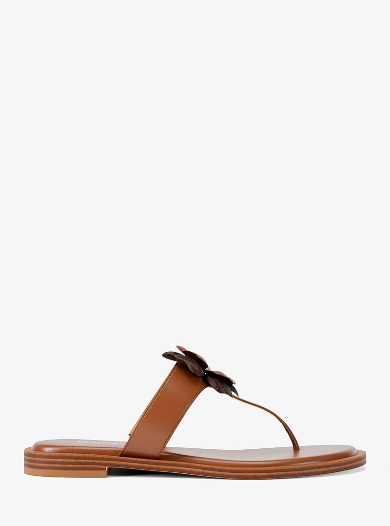 Callie Embellished Signature Logo Trim Thong Sandal 1