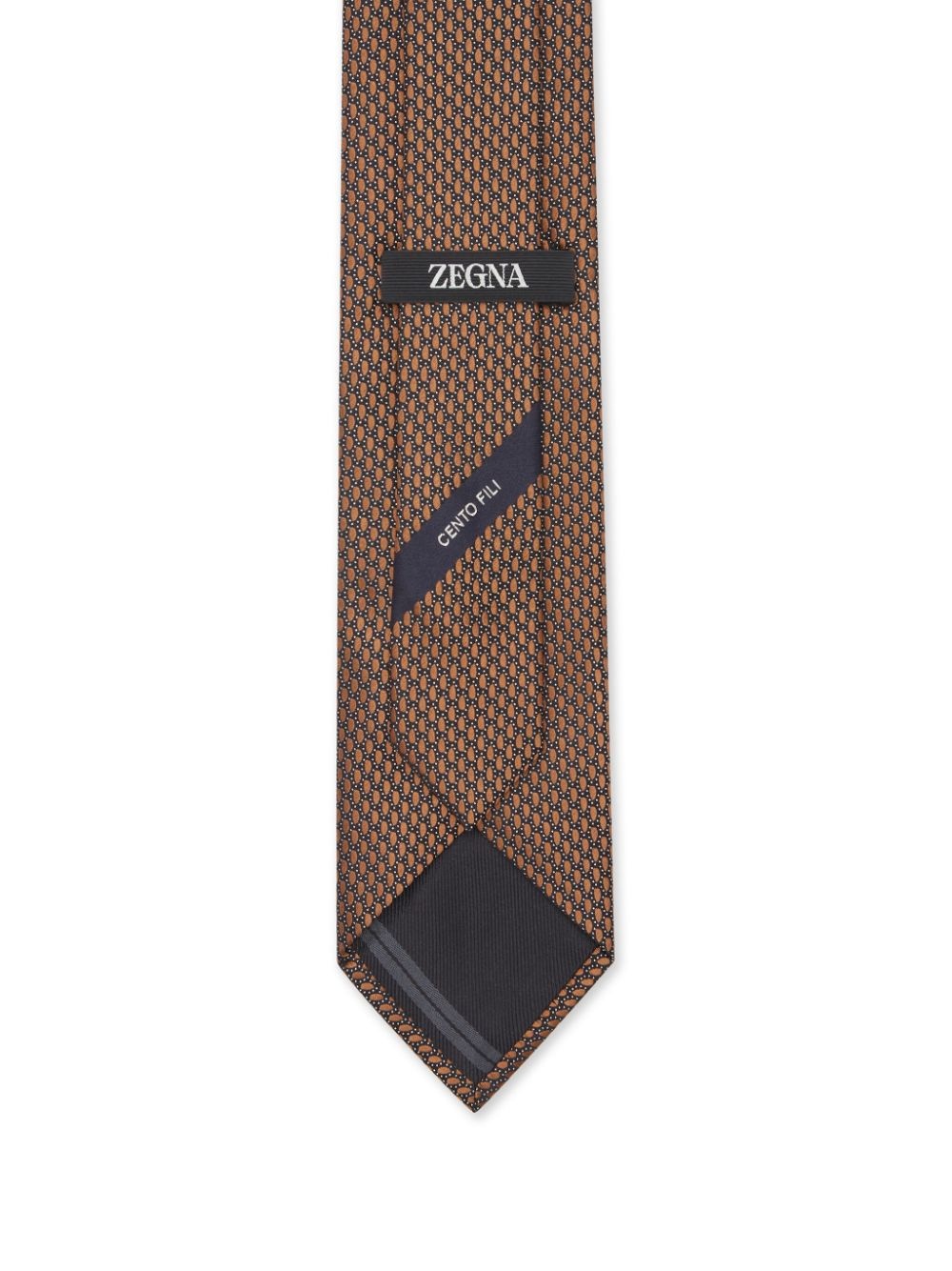 patterned-jacquard silk tie - 3