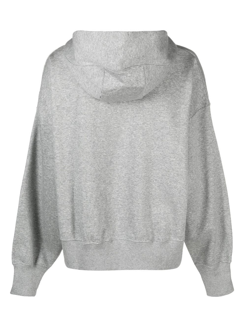 logo-embroidered drawstring hoodie - 2