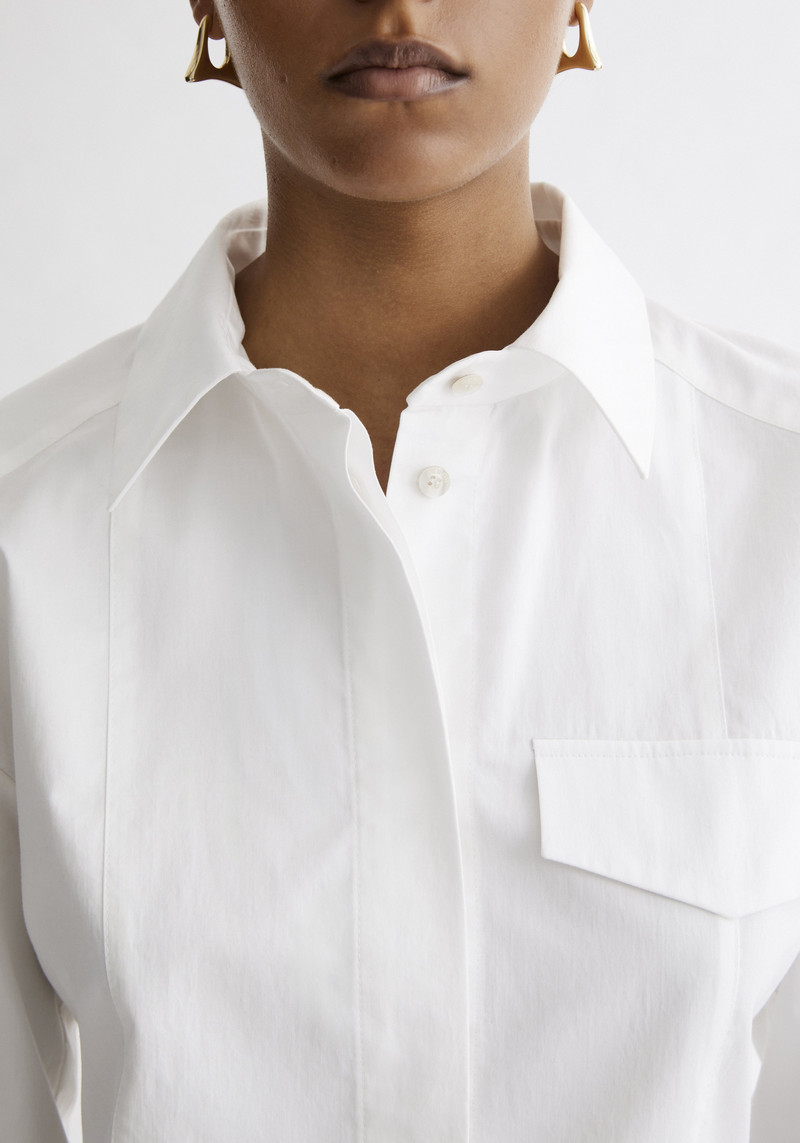 CHIA Waisted poplin shirt 3