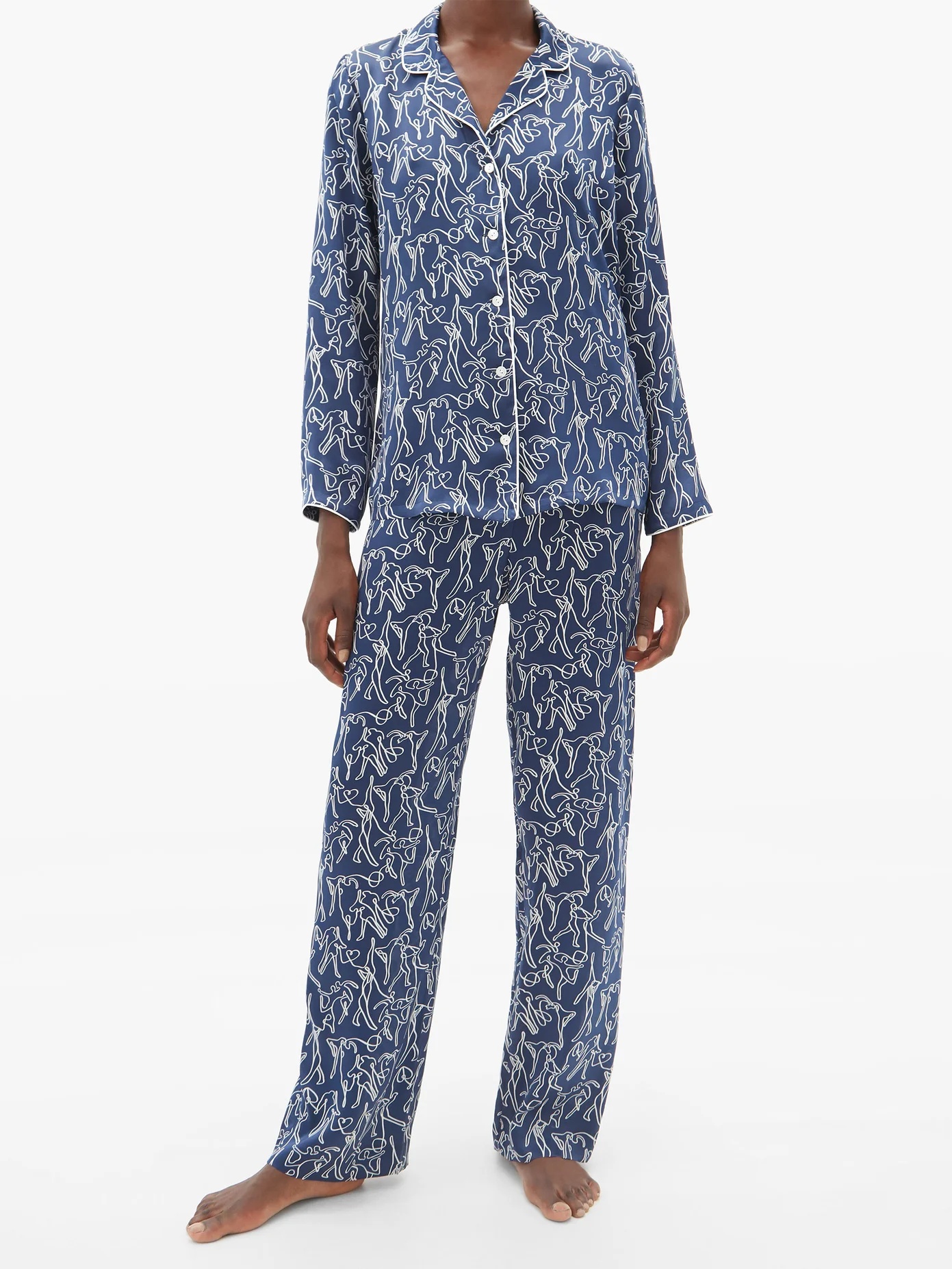 Brindisi abstract-print silk pyjamas - 2