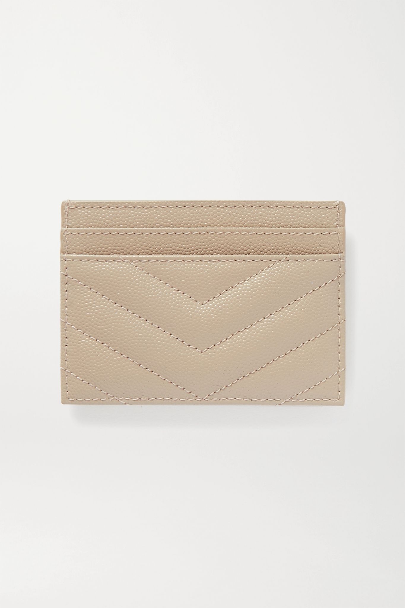 Monogramme quilted textured-leather cardholder - 2