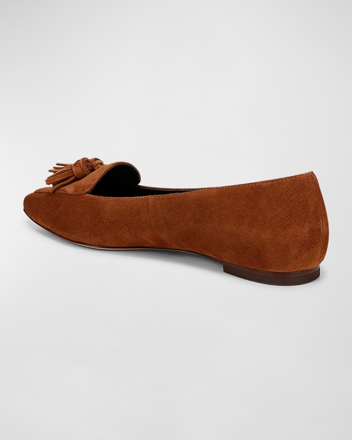 Cleo Suede Tassel Ballerina Loafers - 3