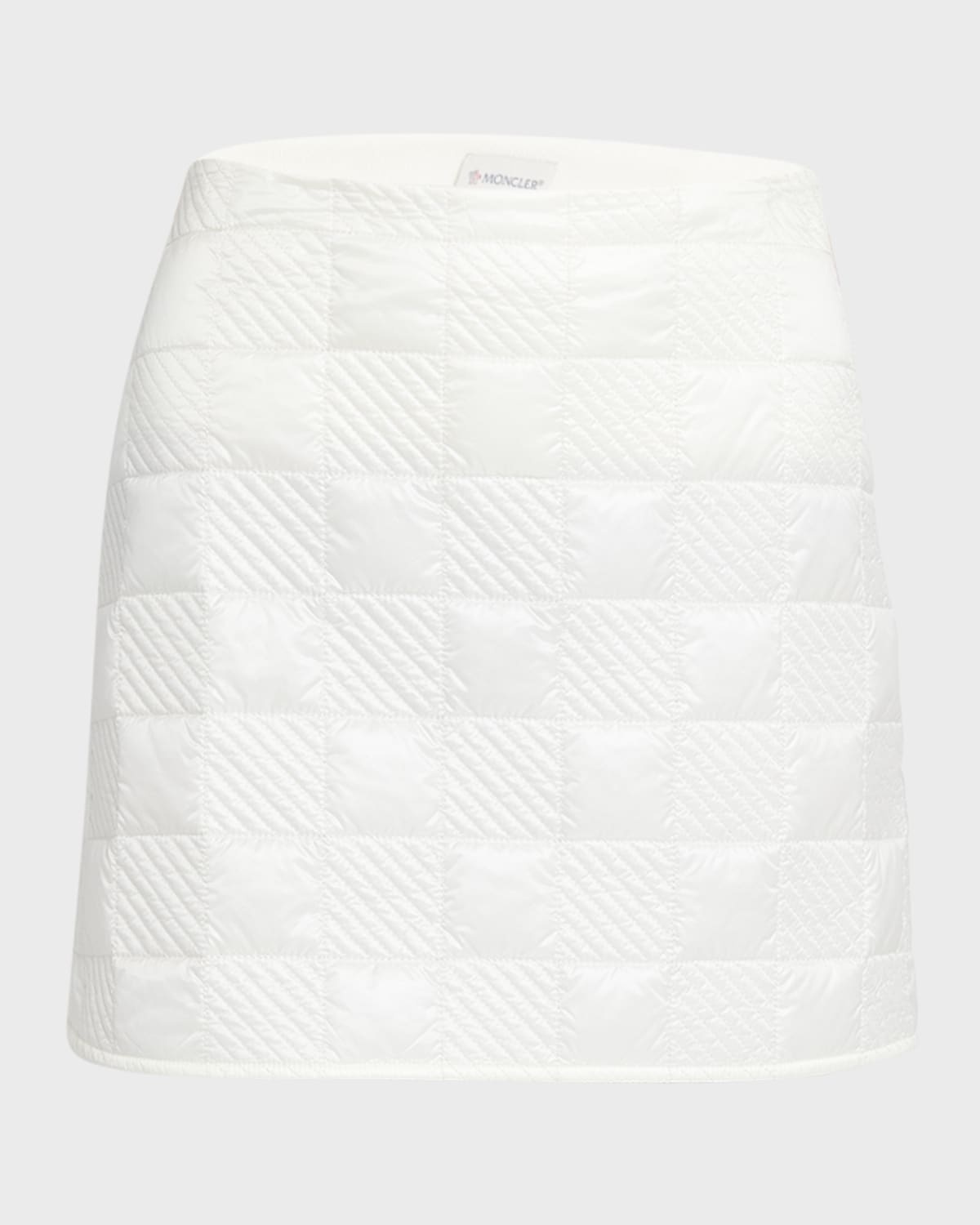 Checkerboard Quilted Mini Skirt - 1