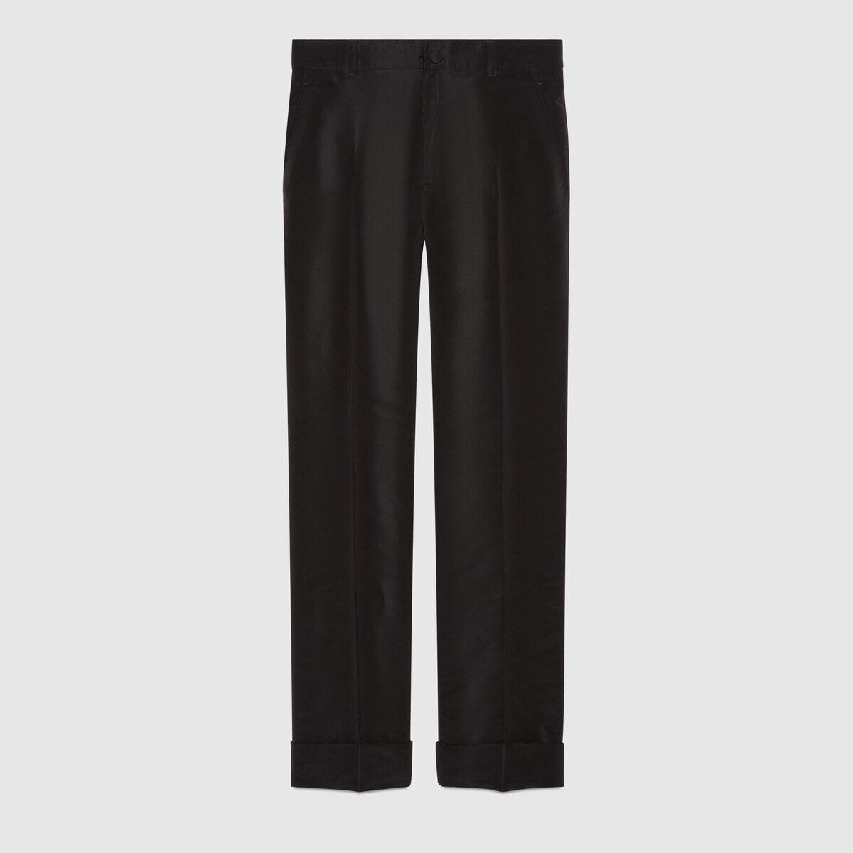 Silk pant with rolled-up hem - 1