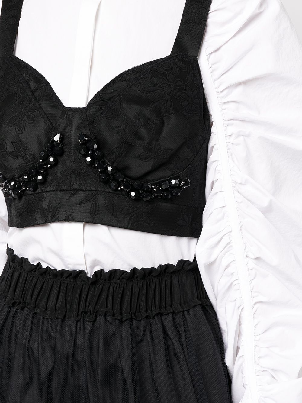 crystal-embellished bustier top - 5