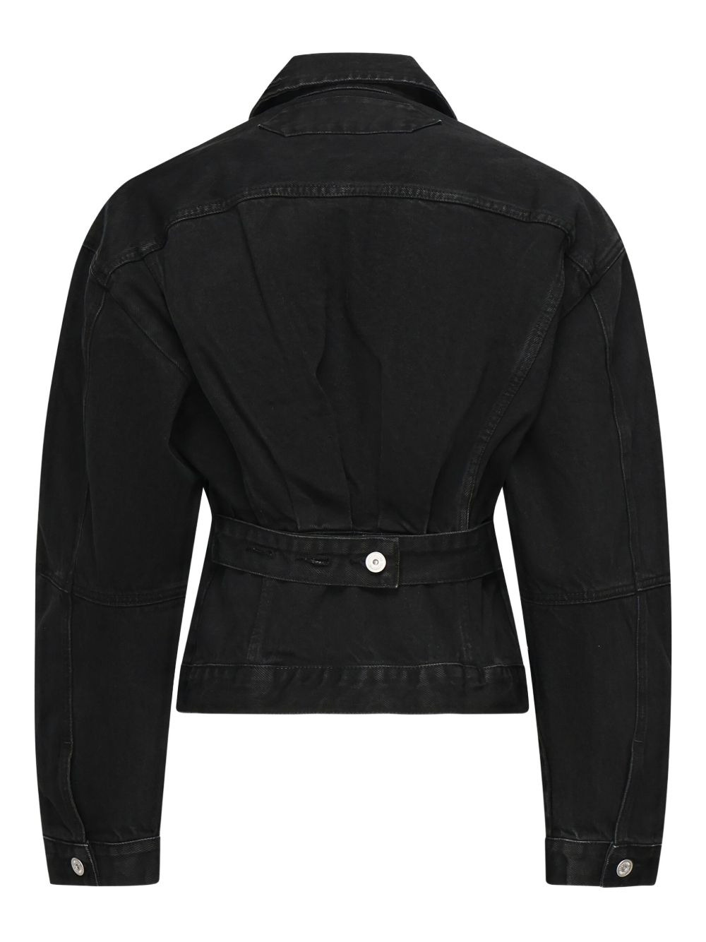 button-fastening denim jacket - 2