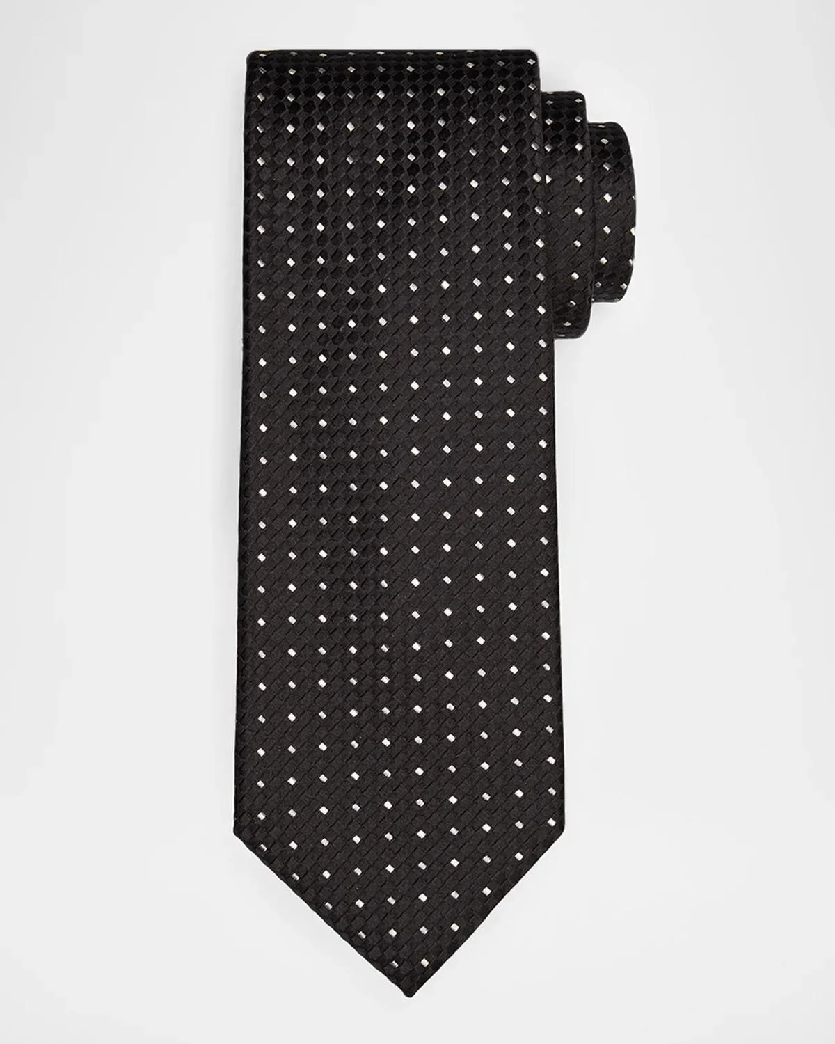 Men's Micro-Jacquard Silk Tie - 1