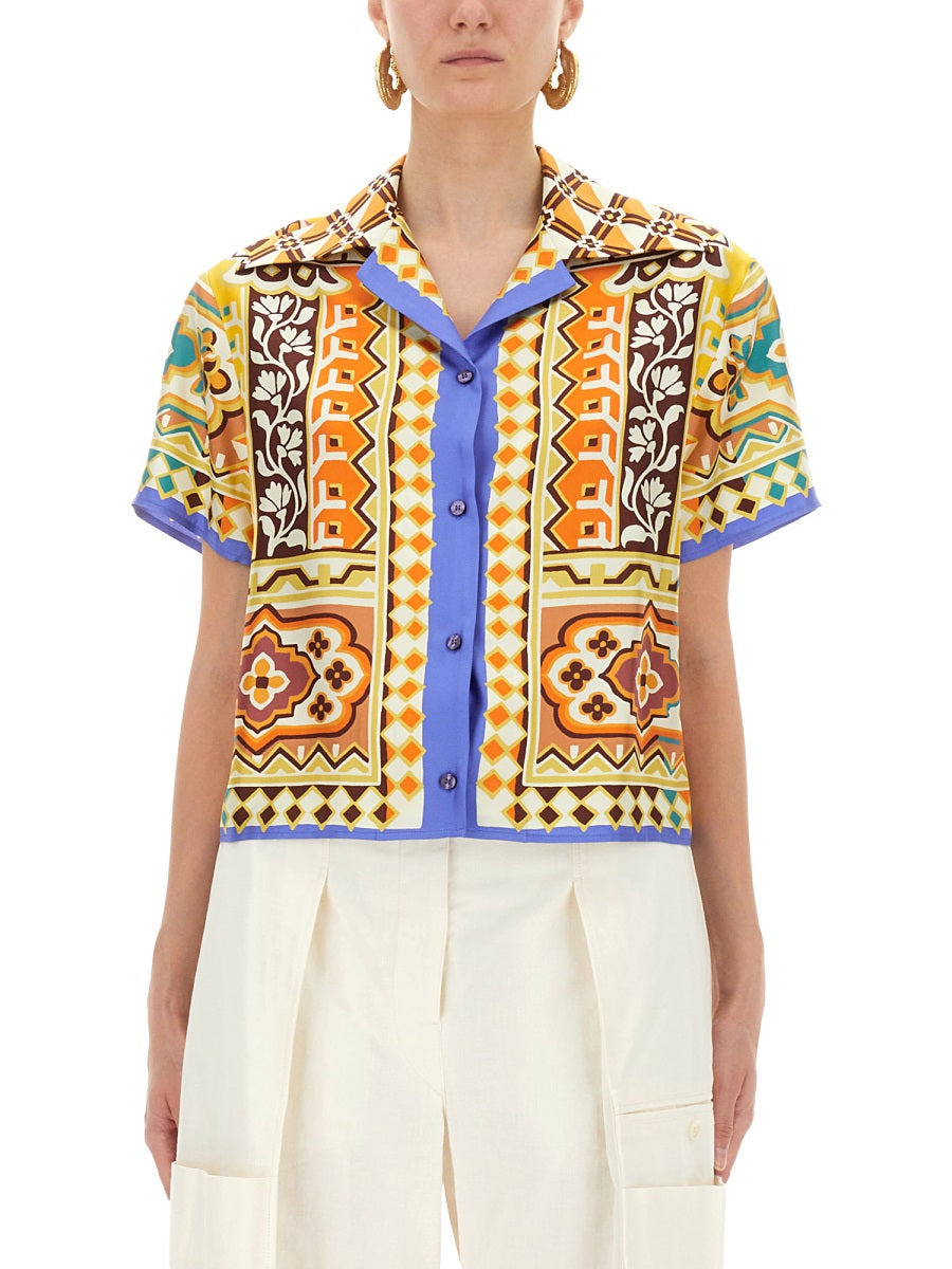 Printed Silk Shirt - 1