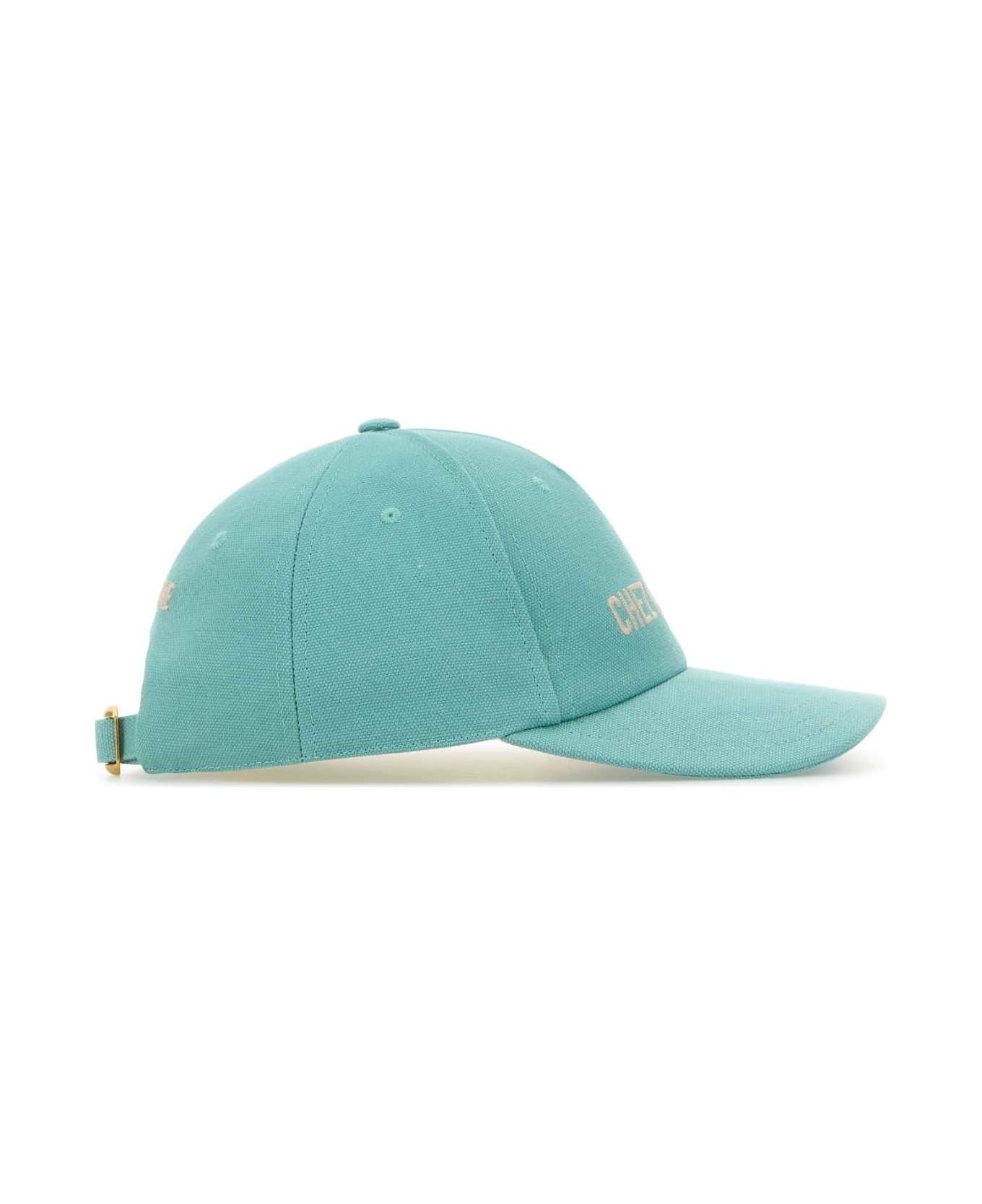 Light Blue Cotton Baseball Cap - 2