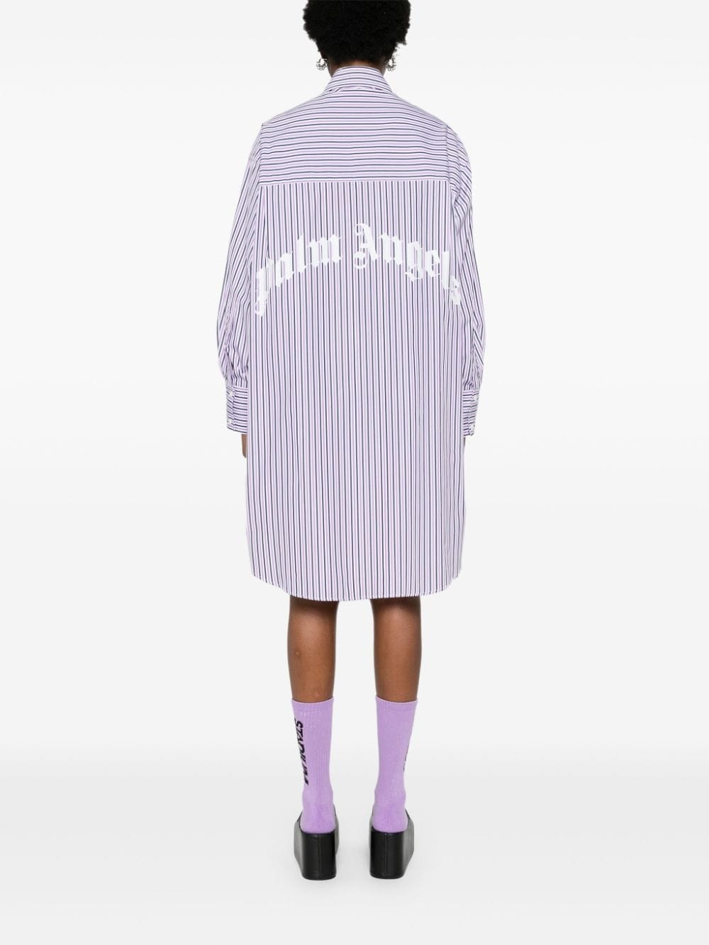 striped midi shirt dress - 4