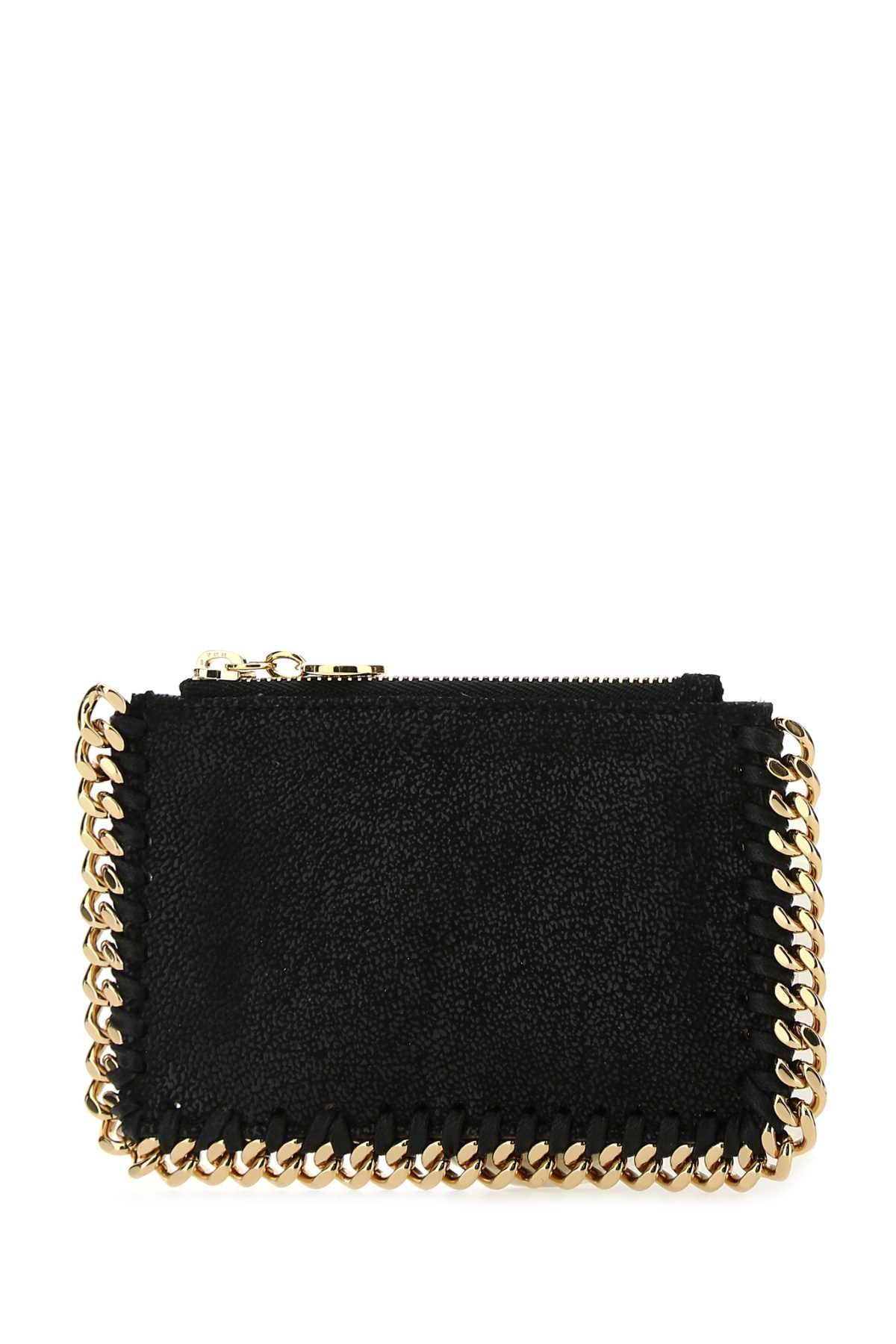 Stella Mccartney Women Black Shaggy Deer Falabella Card Holder - 2