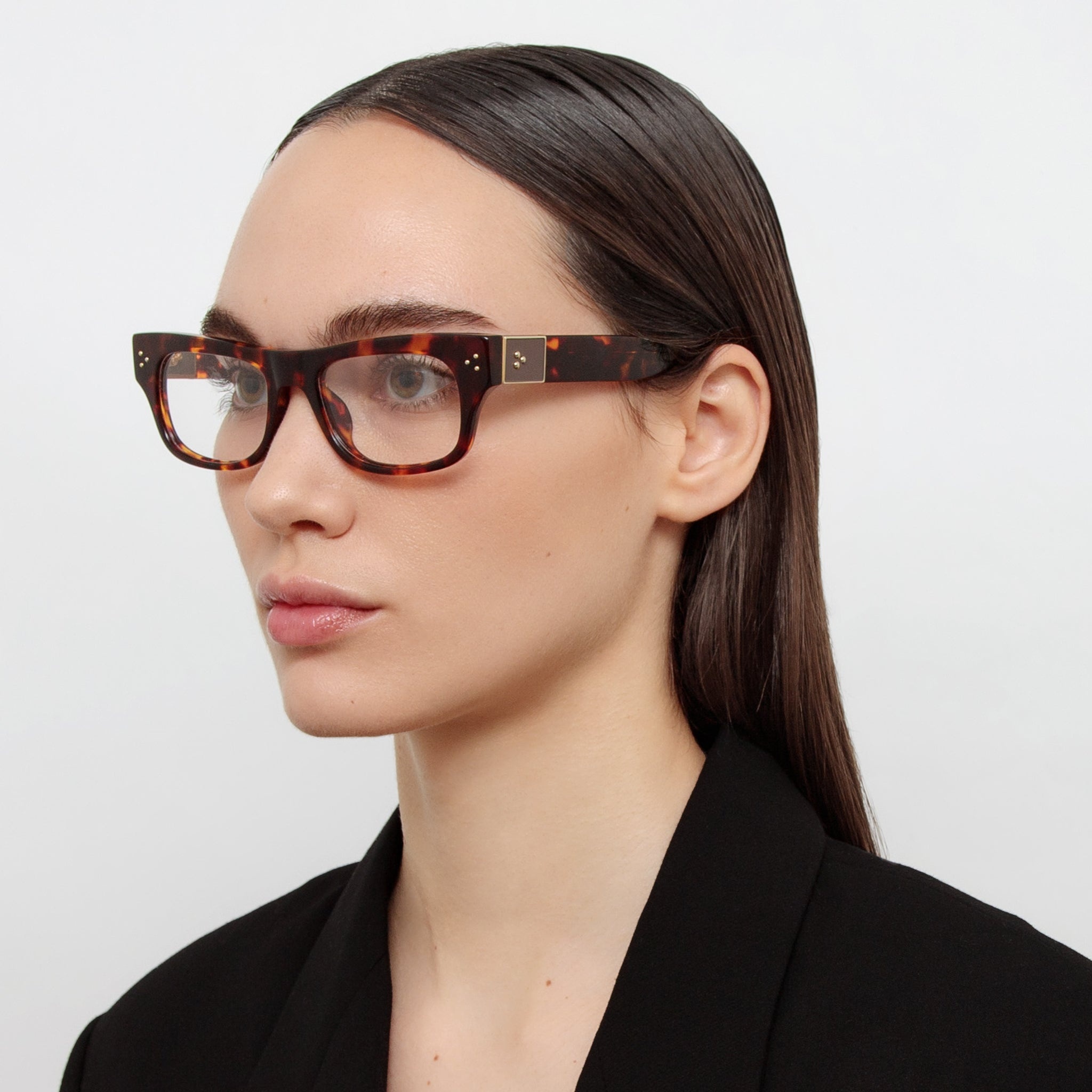 FALCK RECTANGULAR OPTICAL FRAME IN TORTOISESHELL - 2