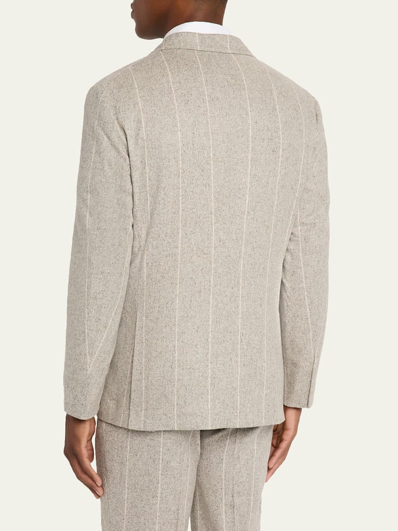 Brunello Cucinelli Men's Donegal Chalk Stripe Two-Piece Suit outlook