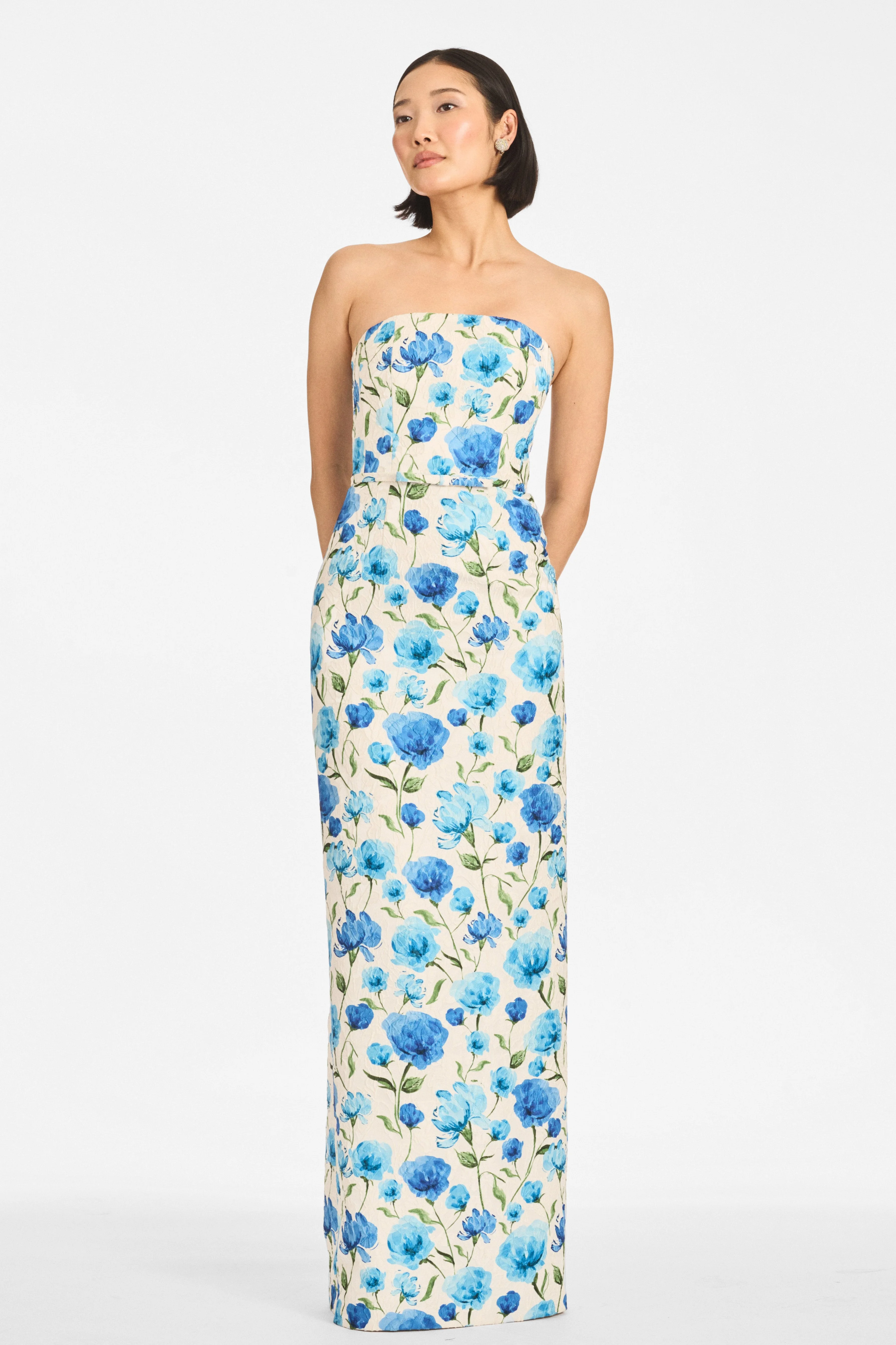 SOPHIA GOWN - SAPPHIRE POPPIES - 1