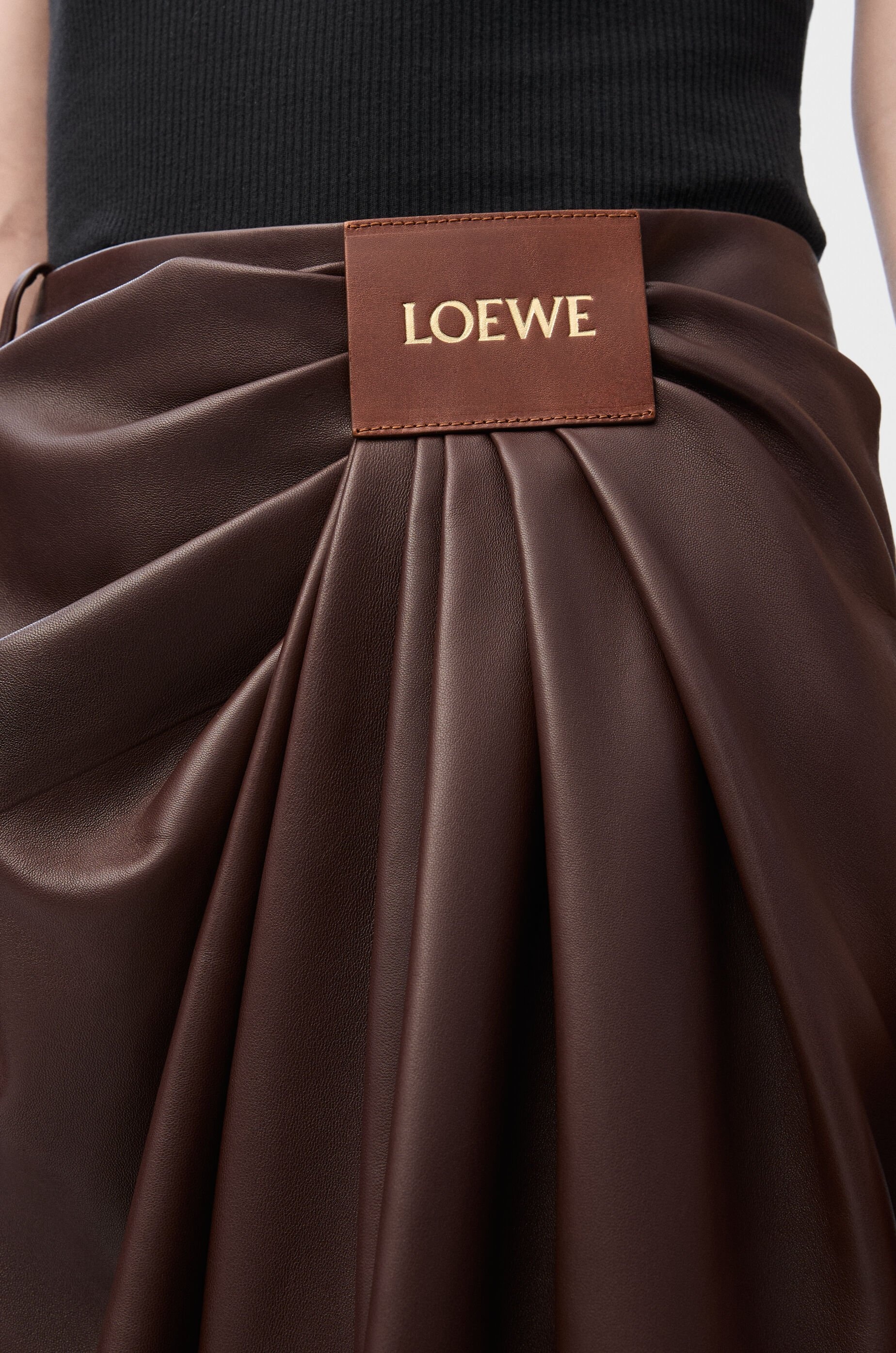 Draped trousers in nappa lambskin - 5