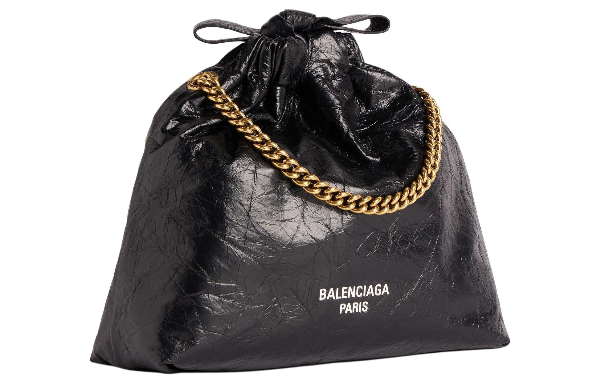 (WMNS) Balenciaga Crush Xs Tote Bag 'Black' 7817962AAZS1000 - 2